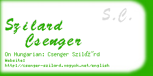 szilard csenger business card